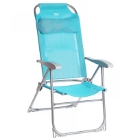 Кресло-шезлонг складное К2, 75x59x109 см, цвет бирюзовый