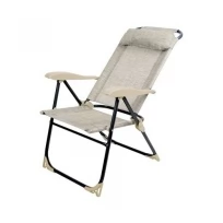 Кресло-шезлонг с полкой (цвет в ассортименте) / кресло на дачу / кресло складное / кресло раскладное / стул складной